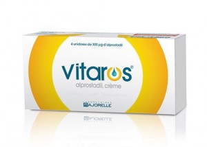 Photo d'une boite de crème Vitaros contre les troubles de l'érection et l'impuissance